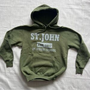 St. John Olive Green Hoodie
